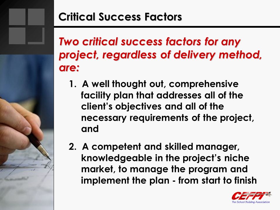 What are the critical success factors for implementing the business plan